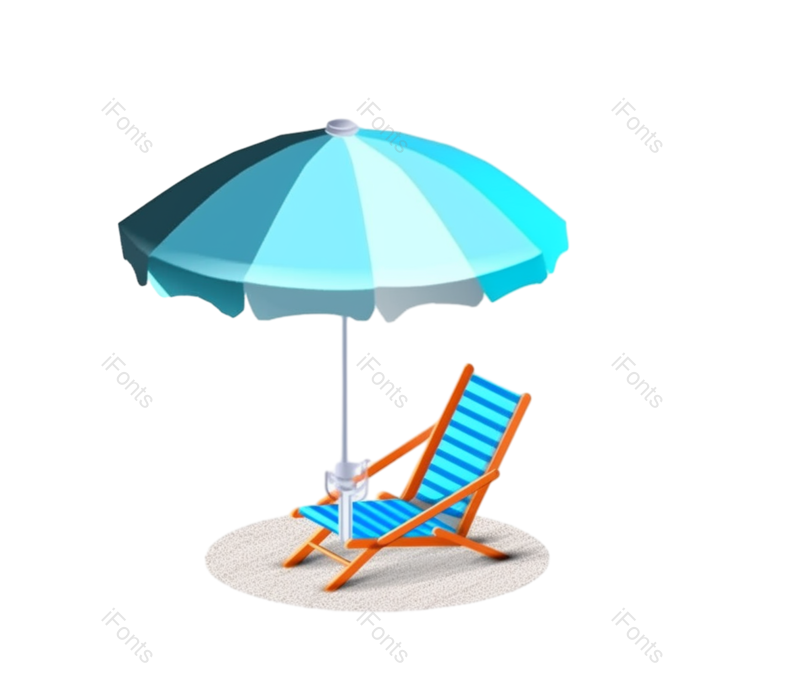 元素图片,立体元素,夏天PNG,海边免抠素材